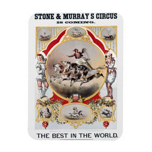 Stone  Murrays Circus Circa 1870 Magnet