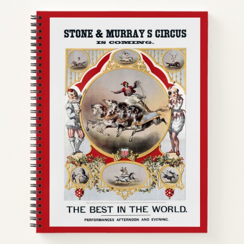 Stone  Murrays Circus Circa 1870 Notebook