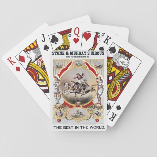 Stone  Murrays Circus Circa 1870 Playing Cards