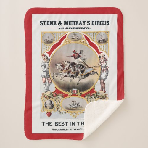 Stone  Murrays Circus Circa 1870 Sherpa Blanket