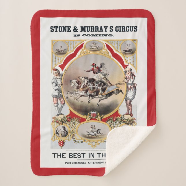 Stone & Murray's Circus, Circa 1870. Sherpa Blanket (Front)