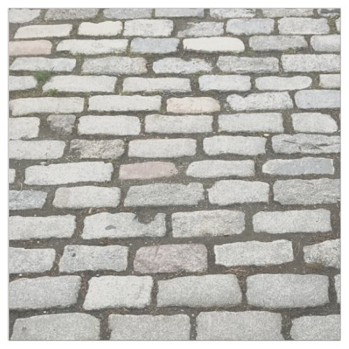 Stone Pathway Gray Cobblestone Street Sidewalk Fabric