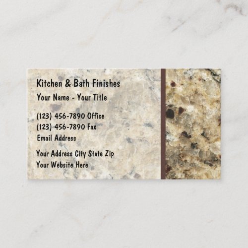 Stone Pattern Construction Business Cards