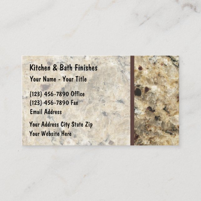 Stone Pattern Construction Business Cards (Front)