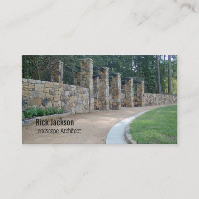 Stone Pergola/Landscape Architecture Business Card (Front)