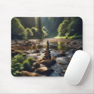 Stone River Cairn Mouse Pad