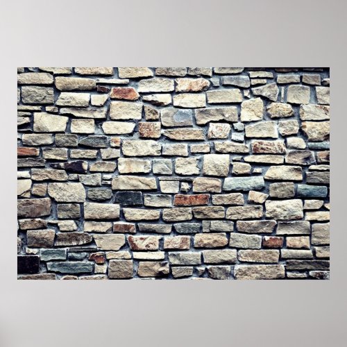 Stone Rock Wall Texture Poster