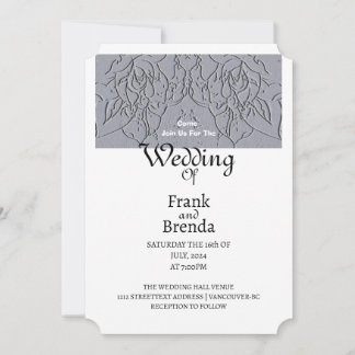 Stone Rose Wedding Invitation