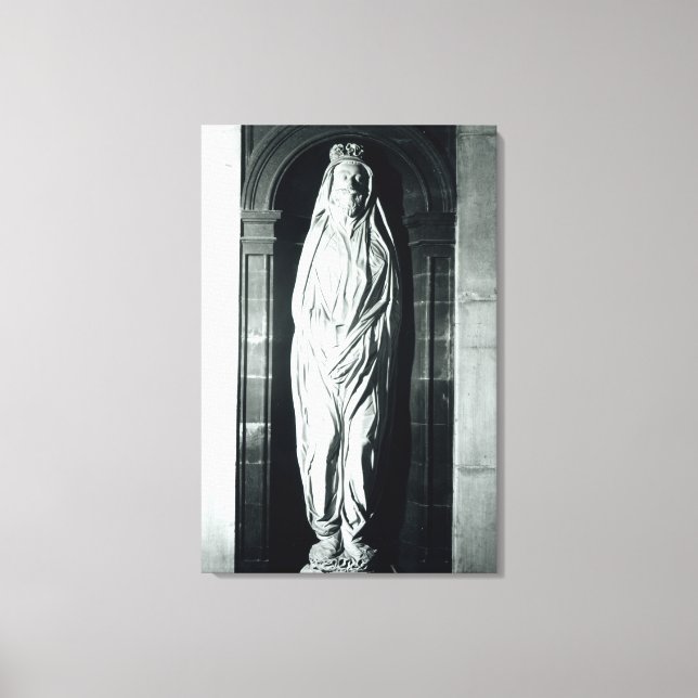 Stone sculpture of John Donne in his shroud Canvas Print (Front)