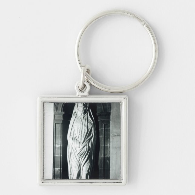 Stone sculpture of John Donne in his shroud Keychain (Front)