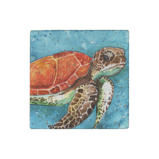 stone sea turtle magnet