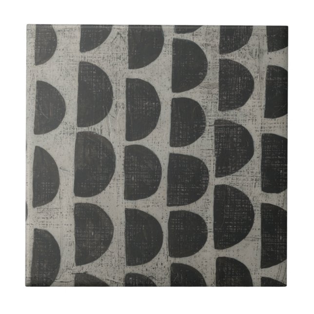 Stone - Semicircles Ceramic Tile (Front)