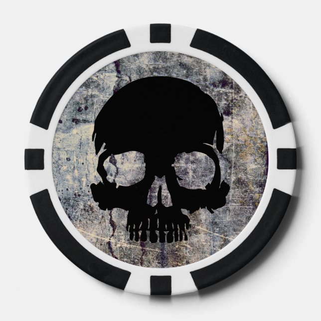 Stone skull poker chips (Front)