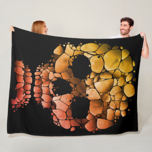Stone Skull – Unique Rock-Inspired Gothic Art Fleece Blanket