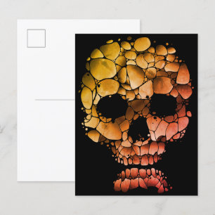 Stone Skull – Unique Rock-Inspired Gothic Art Postcard