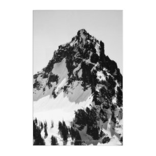 Stone, Snow and Trees Acrylic Print