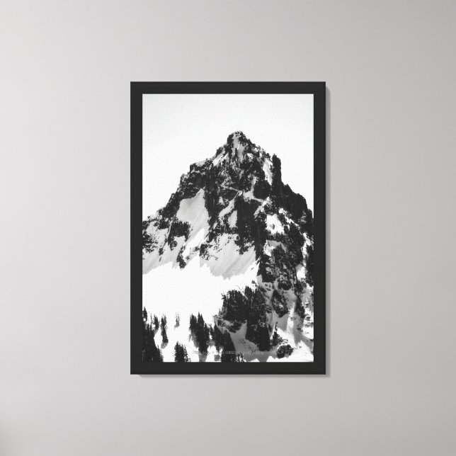 Stone, Snow and Trees Canvas Print (Front)