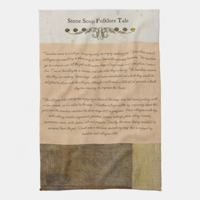 Stone Soup Folklore Treasures | Kitchen Towel (Vertical)