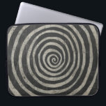 Stone - Spiral Laptop Sleeve<br><div class="desc">Stone VIII by Chariklia Zarris. Pattern featuring a spiral,  circular-like design.</div>