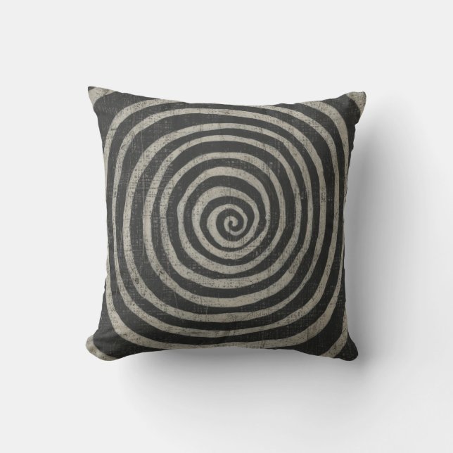 Stone - Spiral Throw Pillow (Front)