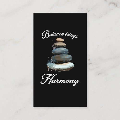 Stone Stacking Harmony Rock Balancing Business Card