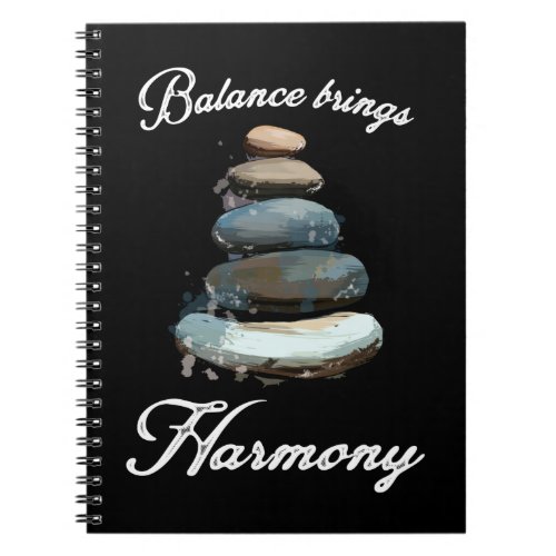 Stone Stacking Harmony Rock Balancing Notebook