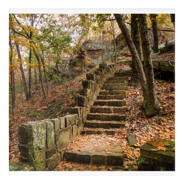 Stone Stairway - Heavener, OK Acrylic Print (Front)