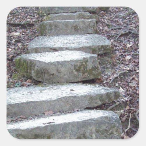 Stone Steps at Sugarcreek Square Sticker
