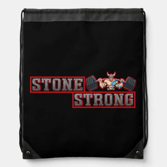 STONE STRONG GYM SHIRT DRAWSTRING BAG (Front)
