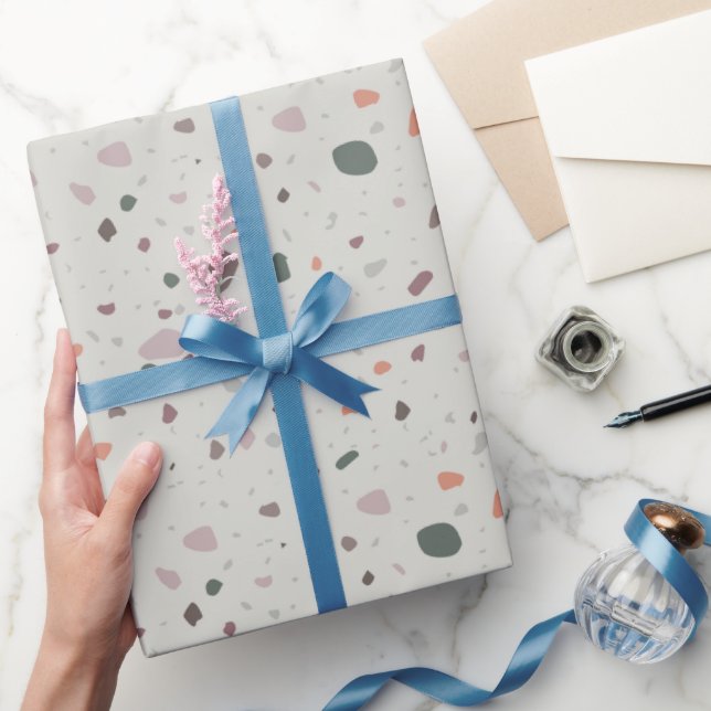 Stone Terrazzo Pattern  Wrapping Paper (Gifting)
