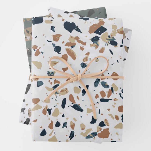 Stone Terrazzo Pattern  Wrapping Paper Sheets (In situ)