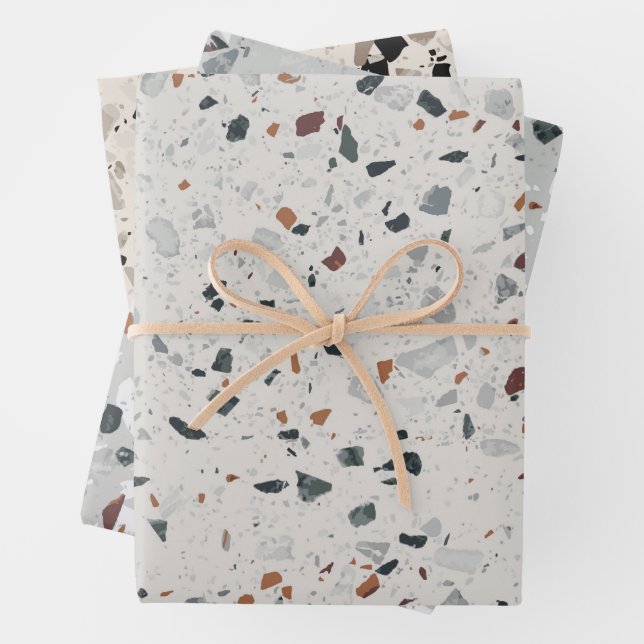 Stone Terrazzo Pattern  Wrapping Paper Sheets (In situ)