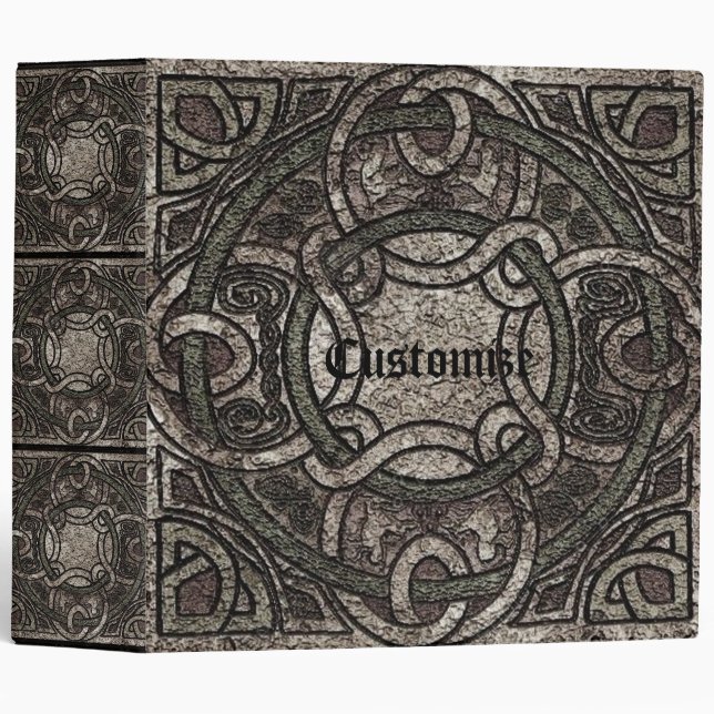 Stone Texture Celtic Knot Binder (Front/Spine)