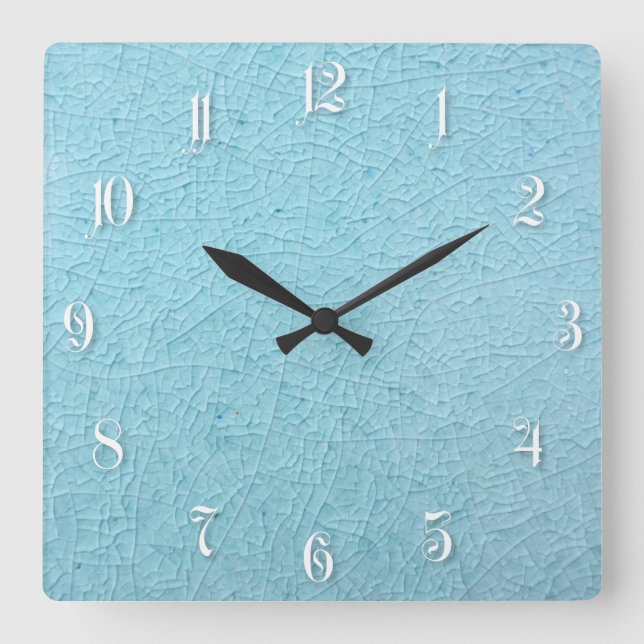 Stone texture square wall clock (Front)