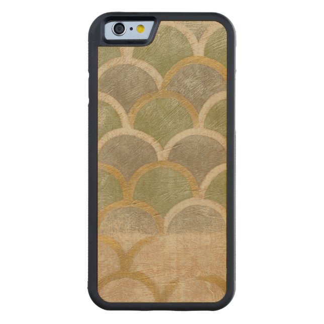 Stone Tile Design by Chariklia Zarris Carved Wood iPhone Case (Back)