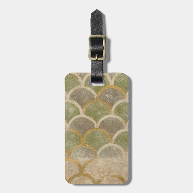 Stone Tile Design by Chariklia Zarris Luggage Tag (Front Vertical)