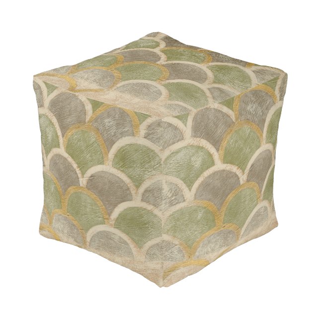 Stone Tile Design by Chariklia Zarris Pouf (Angled Front)