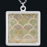 Stone Tile Design by Chariklia Zarris Silver Plated Necklace<br><div class="desc">What looks like a painting of your favorite cobblestone street is really a stone tile design created by Chariklia Zarris. The muted earth tones of the stone tile design beg you to stare at them and contemplate the mysteries of the world. Or at least they'll beg the person you buy...</div>