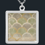 Stone Tile Design by Chariklia Zarris Silver Plated Necklace<br><div class="desc">What looks like a painting of your favorite cobblestone street is really a stone tile design created by Chariklia Zarris. The muted earth tones of the stone tile design beg you to stare at them and contemplate the mysteries of the world. Or at least they'll beg the person you buy...</div>