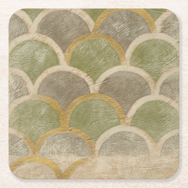 Stone Tile Design by Chariklia Zarris Square Paper Coaster (Front)