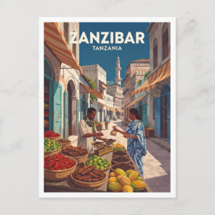 Stone Town, Zanzibar Tanzania Travel Postcard