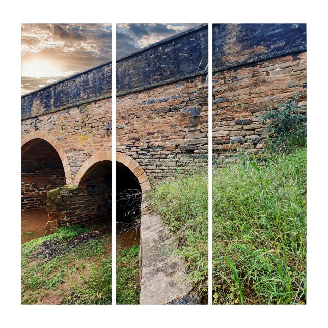 Stone Triple Arched Bridge Triptych (Front)