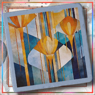 STONE TRIVET - Art Deco Abstract Design