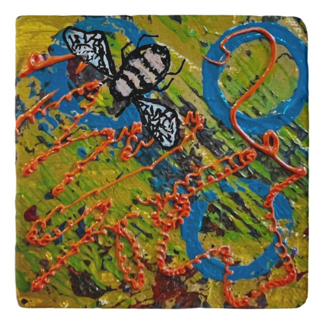 Stone Trivet Bee (Front)