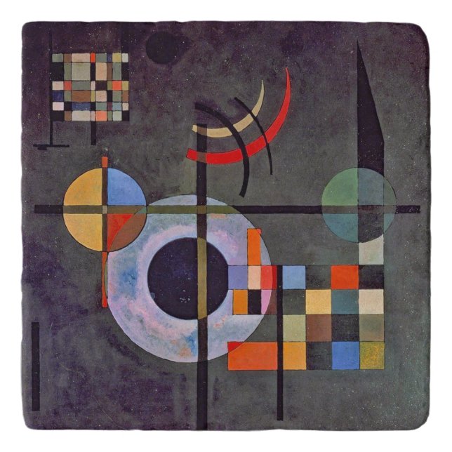 Stone TRIVET - "Counter Weights" - W. Kandinsky (Front)