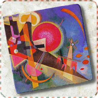 Stone TRIVET - "In Blue" - Wassily Kandinsky