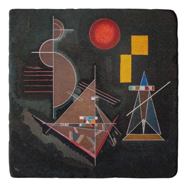 Stone TRIVET - "Leicht im Schwer" - W. Kandinsky (Front)