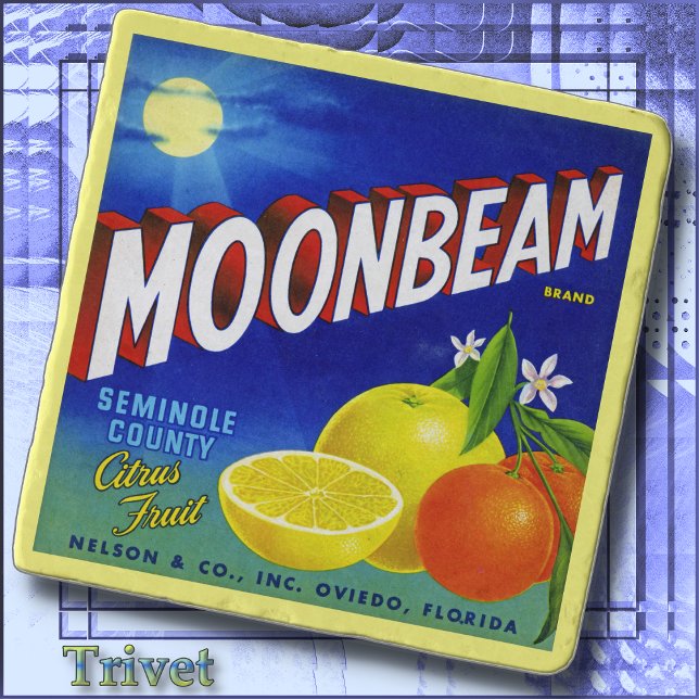 Stone TRIVET -Moonbeam Citrus -Produce Crate Label (Creator Uploaded)