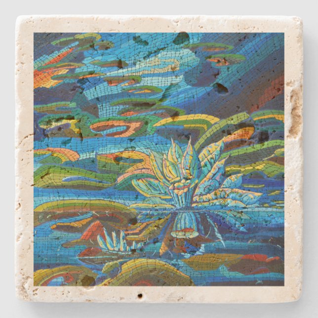 Stone Underfloor Glass - Double Attraction Stone Coaster (Front)