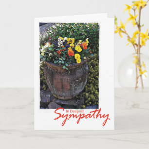 Stone Urn of Spring Flowers Deepest Sympathy Card